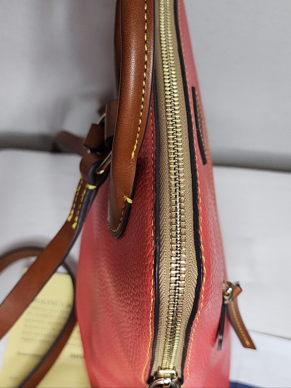 New Dooney & Bourke Small Pebble Leather Backpack in Coral Color - Picture 8 of 15